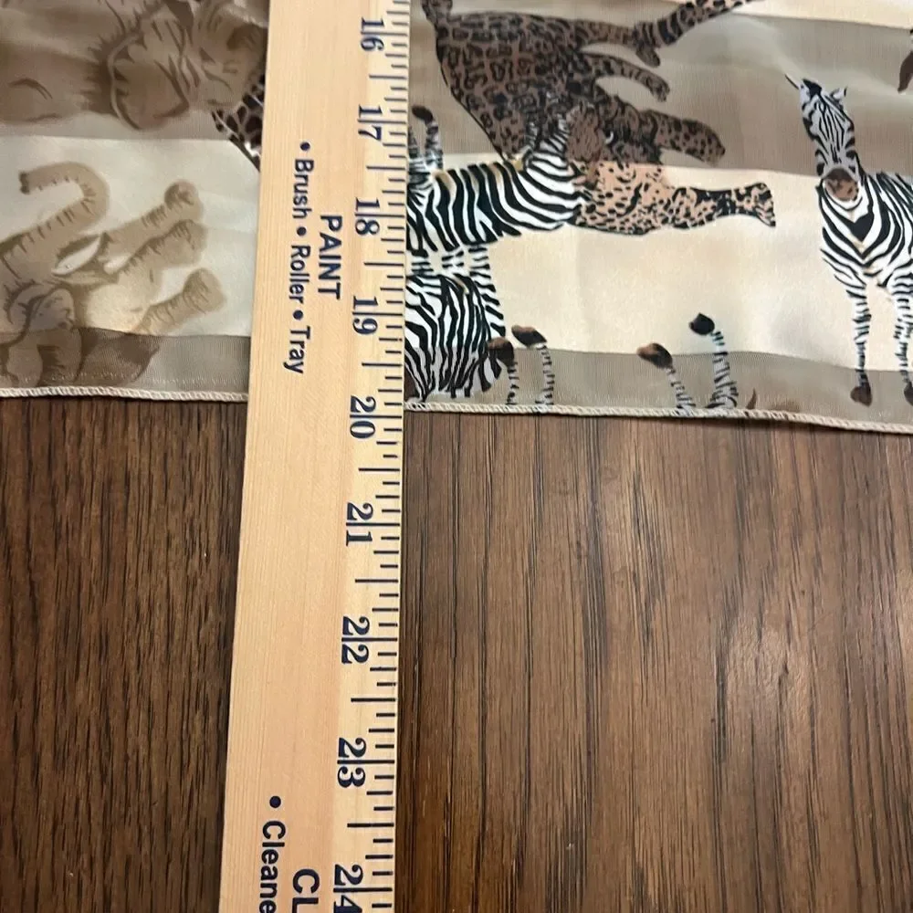 Women’s Zebra, Elephant,Leopard scarf. Size 20 x 20”